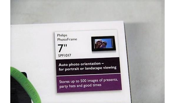 Nieuwe digitaal 7’’ fotoframe PHILIPS, type SPF1017